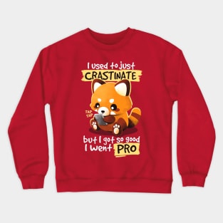 Red panda procrastinator Crewneck Sweatshirt